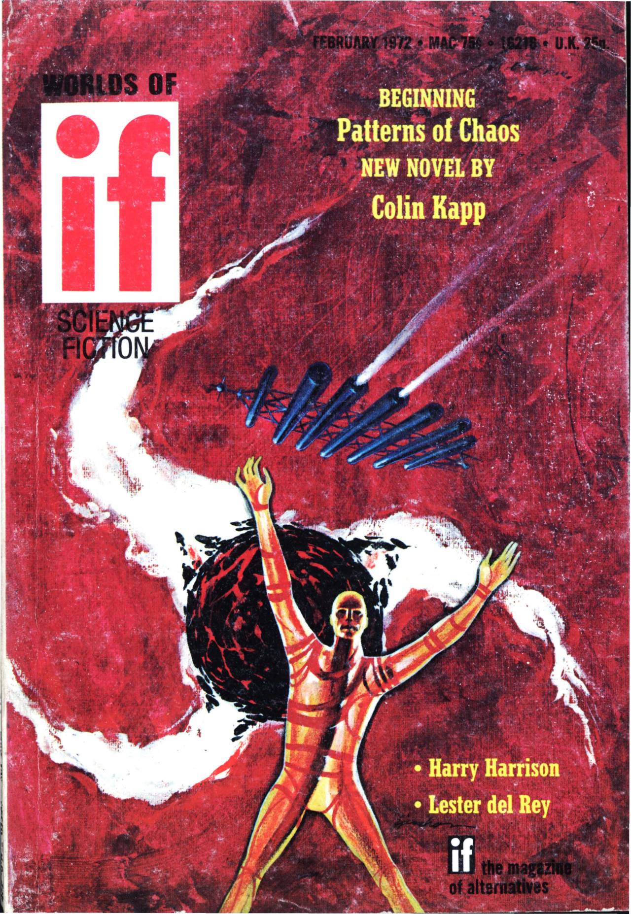 scificovers:  If vol 21 no 3, January-February 1972. Cover by Jack Gaughan illustrating “Patterns