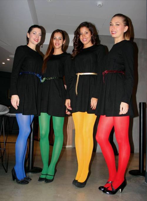 Love colored tights!