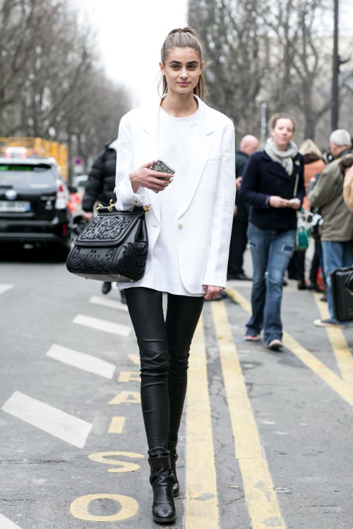 runwayandbeauty:Taylor Marie Hill - Paris Fashion Week Fall 2015, Day 8.