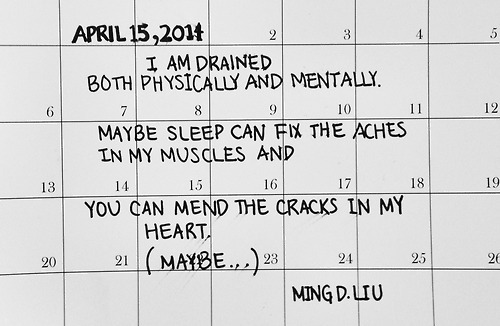 mingdliu:  A Story A Day #105 I smeared the writing a bit but oh well :3