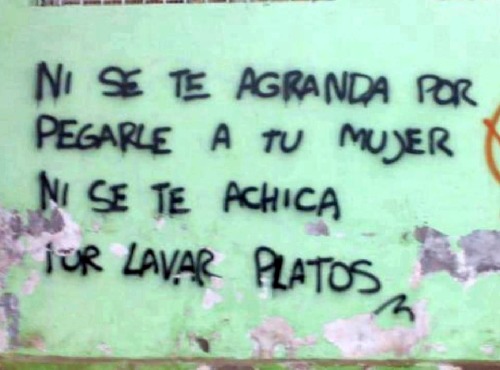 uncronopiollenodecolor:   Mas amor y menos machismo.  