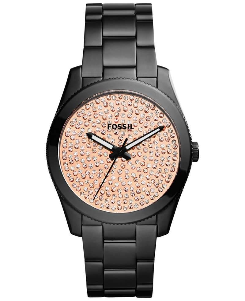 fuckyawatches:  Fossil Women’s Perfect Boyfriend Black Ion-Plated Stainless Steel