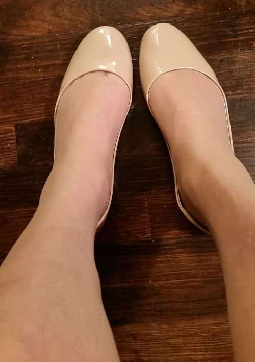 Got two new pair of flats fromTarget! Nude, sheer to the waist No Nonsensr pantyhose.