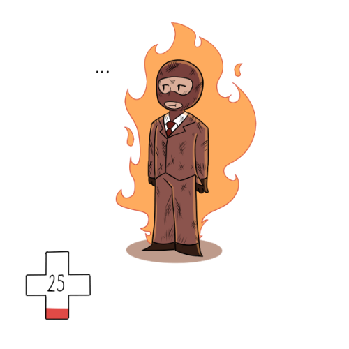 My Guy Is Concerningly Calm About Being On Fire