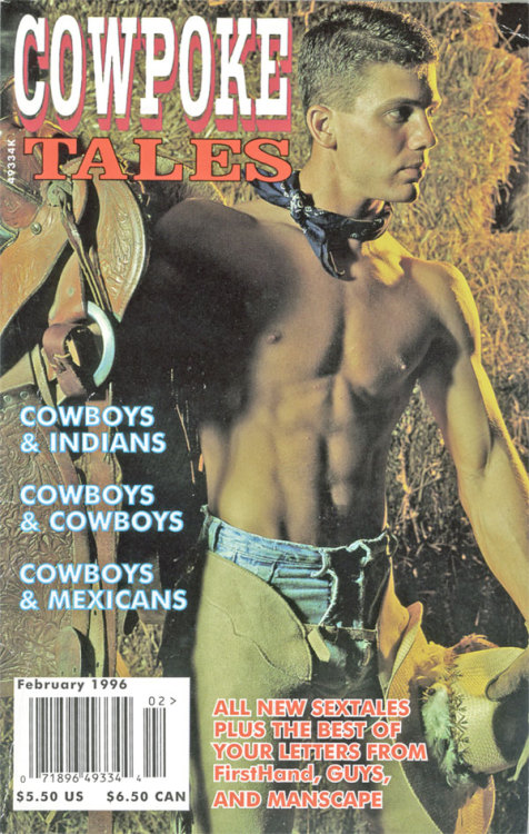 Cowpoke Tales cover magazine from Feb. 1996 which contained the Taming Stallions story and art poste