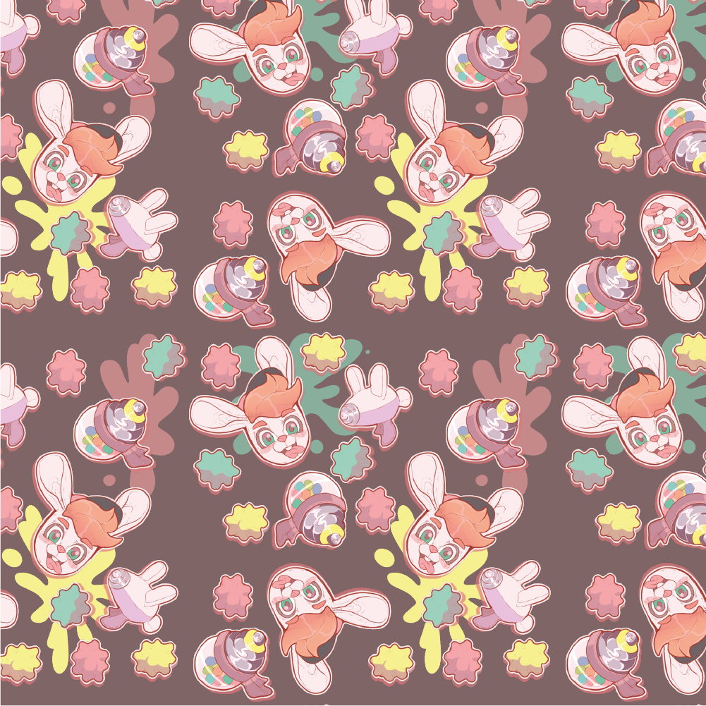 A gorgeous pattern that I won in a raffle from @floatiesodaMy bunny with two of his