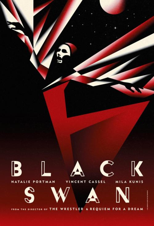 Black Swan movie poster (2010). Created by the British design studio LaBoca.Influenced by Polish and