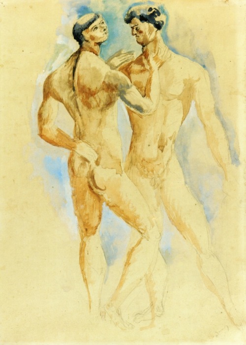 Chinese Boxers, 1910, Andre DerainMedium: watercolor,paperhttps://www.wikiart.org/en/andre-derain/ch