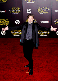 deanswincheter:    Mark Hamill arrives at the premiere of Walt Disney Pictures’ and Lucasfilm’s ‘Star Wars: The Force Awakens’ at the Dolby Theatre, TCL Chinese Theatre and El Capitan Theatre on December 14, 2015 in Hollywood, California   
