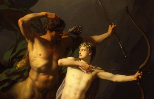 L’éducation d’Achille par le centaure Chiron, or Education of Achilles (detail, 1782) - Jean-Baptist