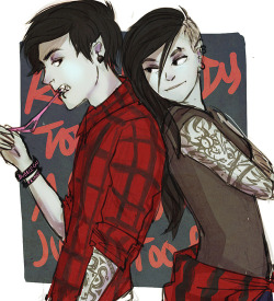 monstersneedhugs:  Marshall Lee and Marceline ♥