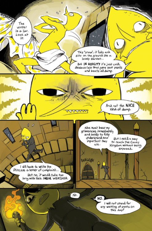 tzysk:  My comic from the Adventure Time Winter Special, which can you buy here! Also some sketches~ Boom! Studios  Hehege~ This the whole comic :p I hadn’t drawn Lemongrab before so this was really fun huhuhuhh