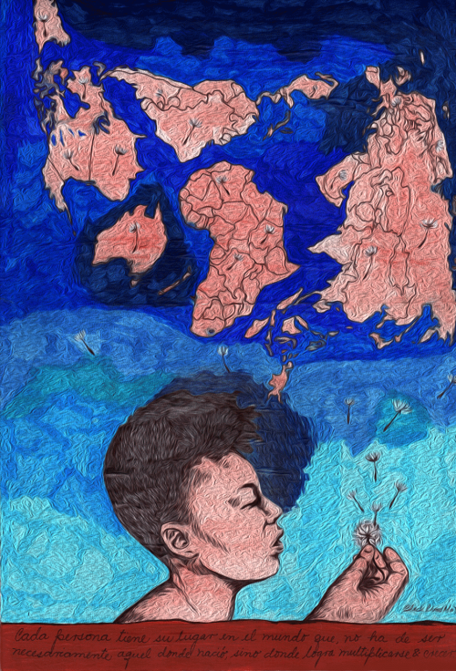 Today’s Black Futures Month artist celebrates immigrants throughout the world. It was created 