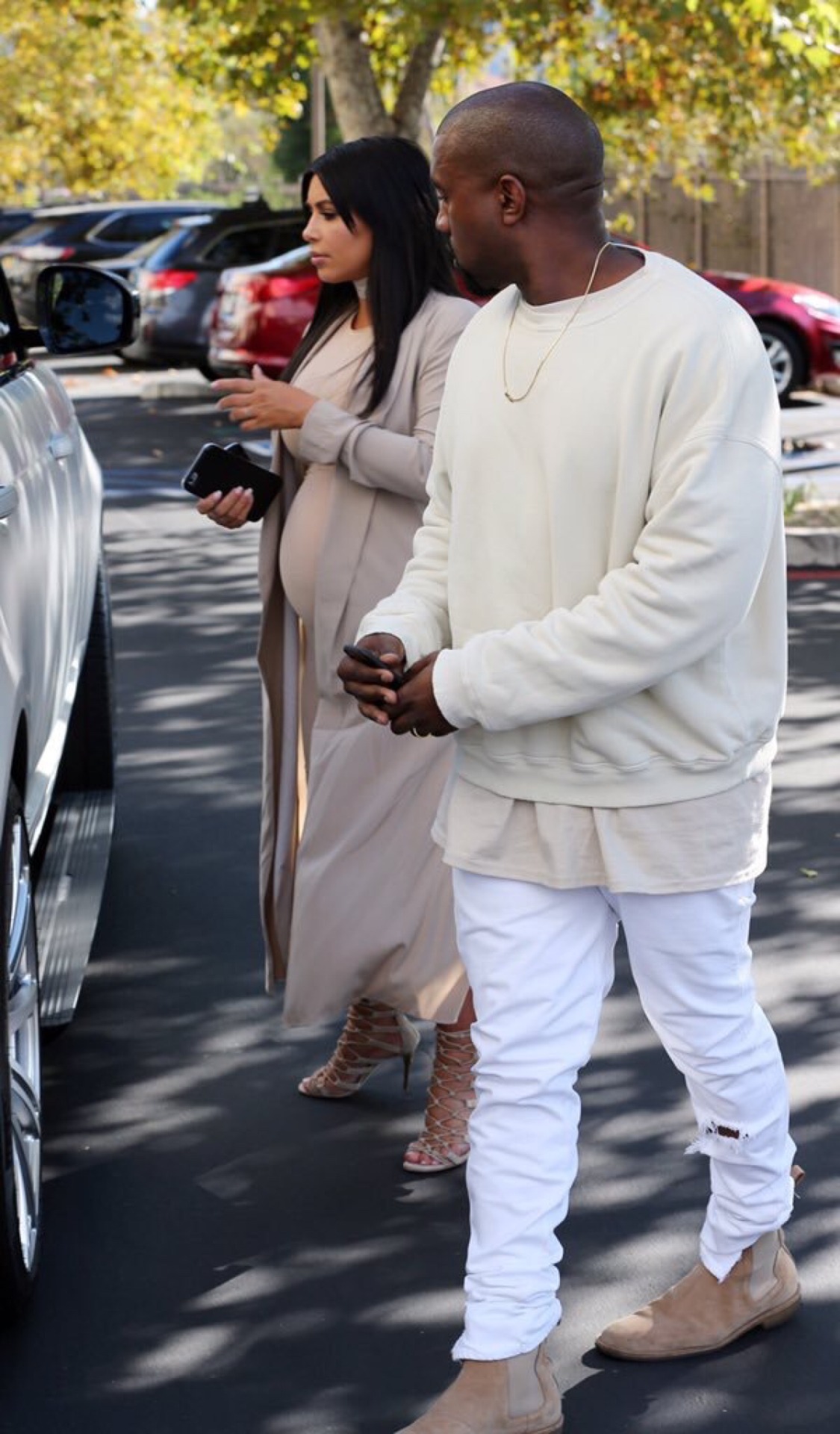 kuwkimye:  Kim &amp; Kanye arriving at Kim’s surprise birthday party at Cinepolis