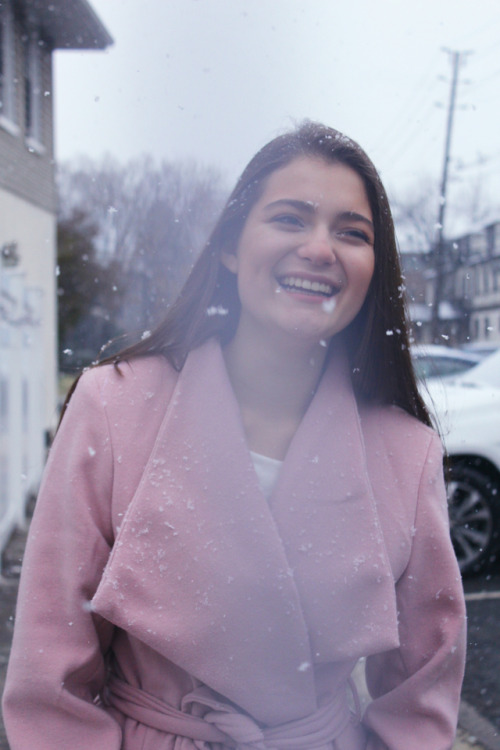 PHOTO SHOOT: PINK COAT &amp; WINTER SNOW!
