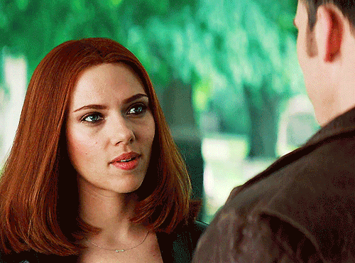 Steve Rogers and Natasha Romanoff in Captain America: The Winter Soldier (2014)