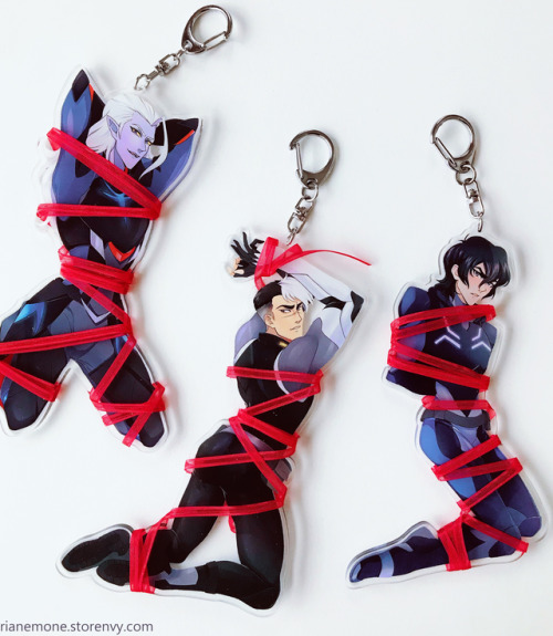 Shiro, Lotor and Keith earphone cold holder keychains are now open for pre-order until december 18th