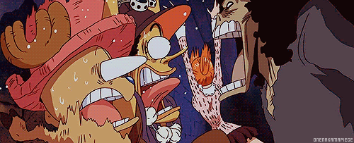 onenakamapiece:  &ldquo;When the zombies are chasing after Chopper, Usopp, and