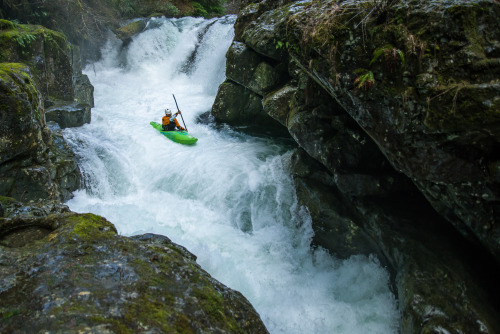 undercut walls, boiling eddies, and a 5ft wide exit gorge make this drop as exciting as it is beauti