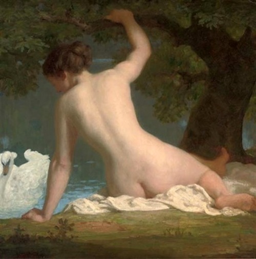 artbeautypaintings: Leda and the swan - Harold Speed