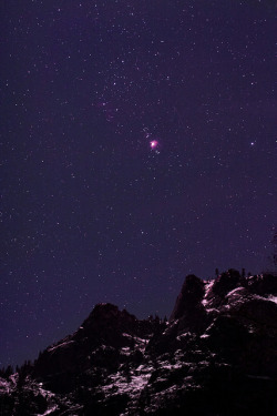 ladylandscape:  Orion above a Yosemite Mountain [Explored] by VisualUniverse on Flickr. 