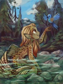 sharkie-19:  Cutthroat trout mermaid, based