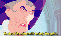 triplash:  muchymozzarella:  merlions:  twigwise:  #How To Victim Blame by Frollo #blamin beautiful women for your boner#stfu Frollo and take care of your repressed urges like a man (x)  Look at Esmeralda tho, she like da fuck you smokin old man get
