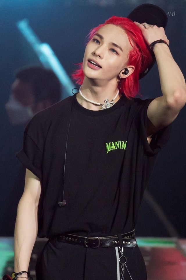 #hyunjin red hair on Tumblr