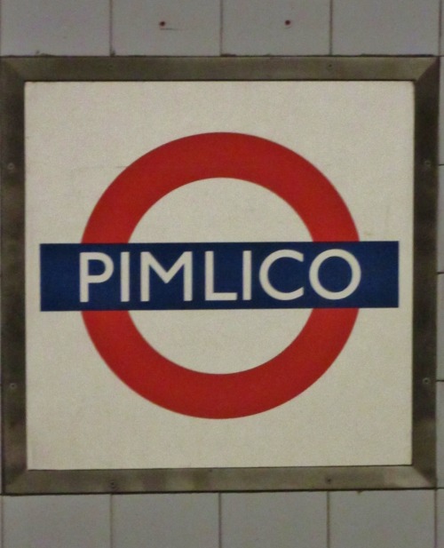 vwcampervan-aldridge: Classic London Tube Station sign:- PIMLICO  — London , England All 