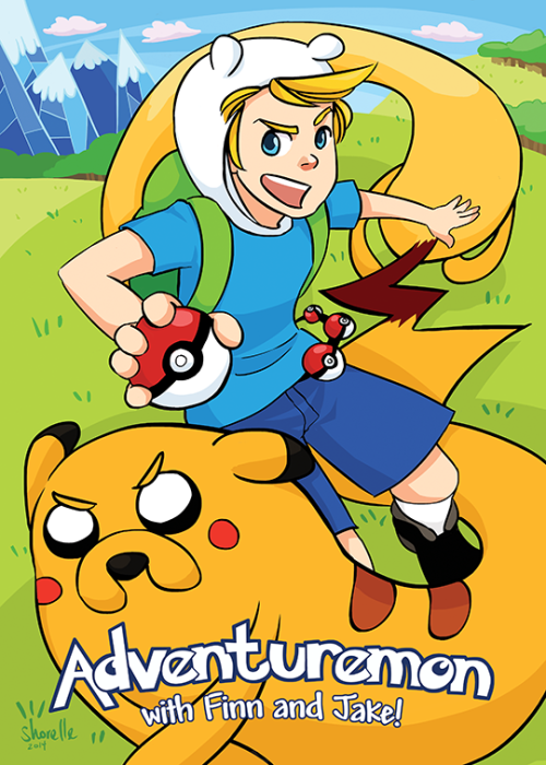 Porn photo shorelle:  Adventure Time/Pokemon AU - I