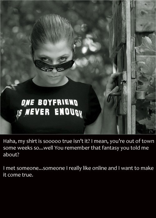 teen-cuckold: I would buy my girlfriend this shirt, and tell her to wear it when we’re out tog