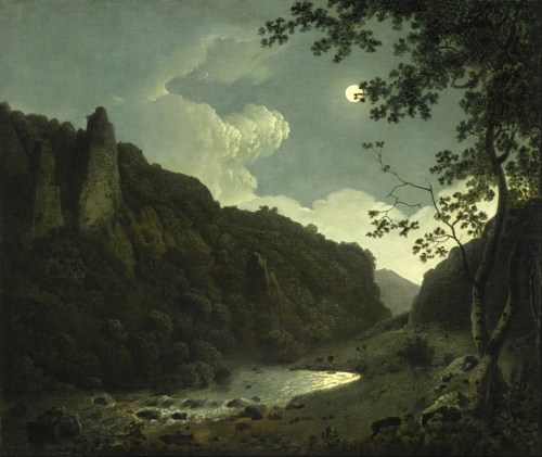 a-l-ancien-regime: Dovedale by Moonlight, ca. 1784-85 Joseph Wright of Derby (English, Derby 1734 - 