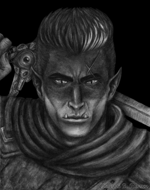  Fjord (Critical Role)11x14 charcoalWIP