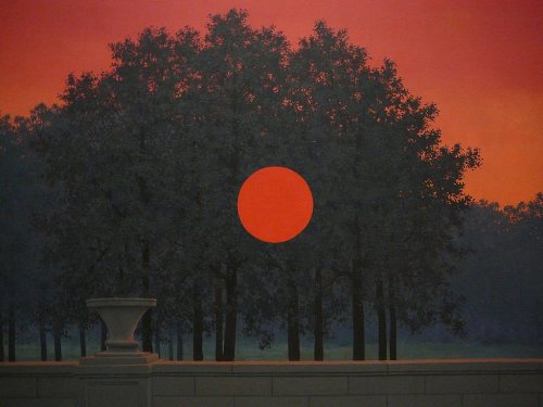 redwineandcigs: bepeu: Le Banquet, 1957 and 1958 by René Magritte Super moon