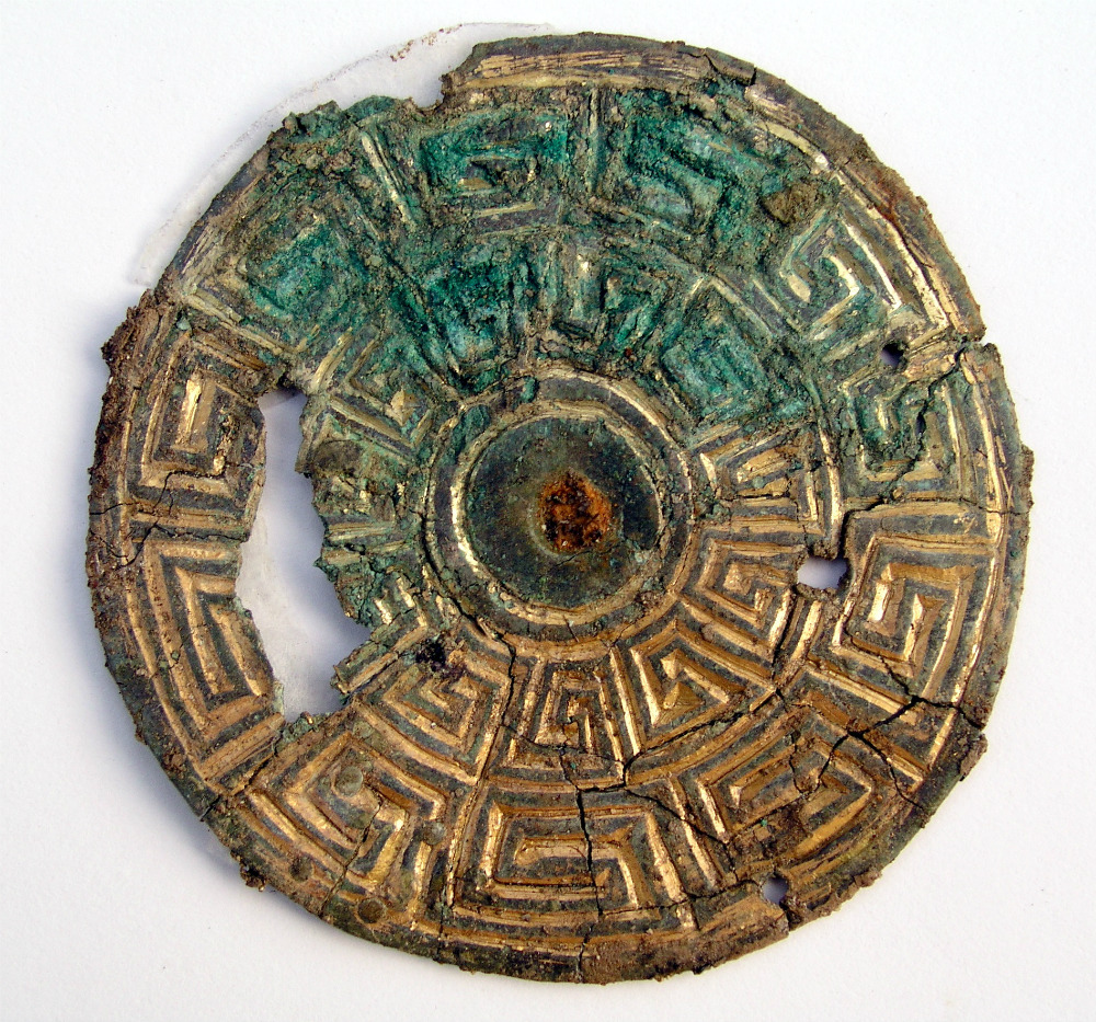 fuckyeaharchaeology:  British Bronze Buckle found in Danish Viking BurialA small