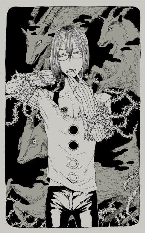 yoyonaki:Gowther (from Nanatsu no Taizai)ink + colored on photoshop