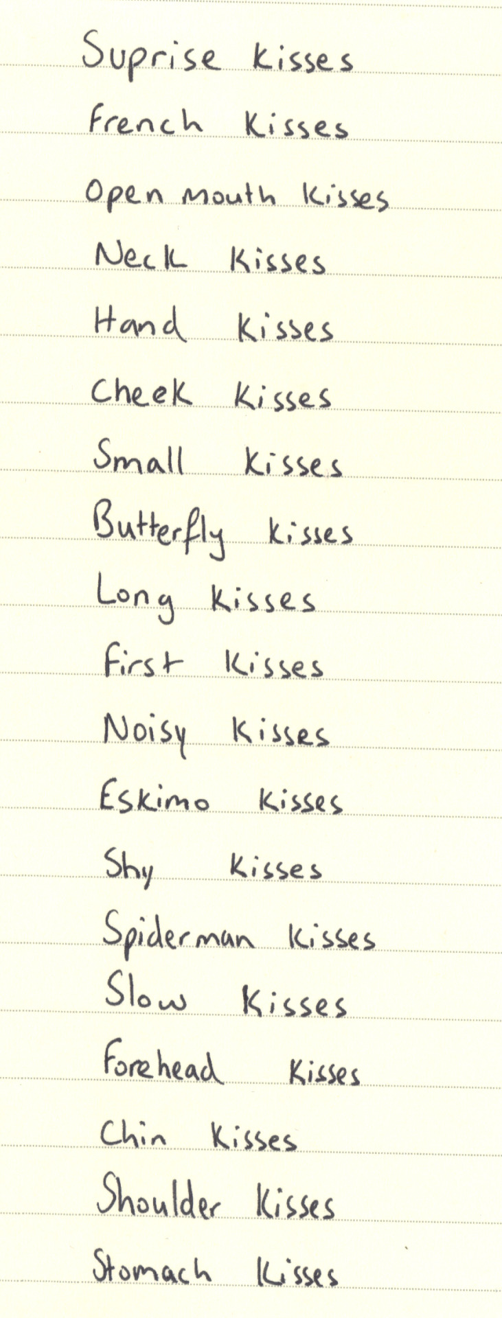 ALL THE KISSES