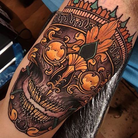zapata77:  tattooworkers:  Tattoo by @elliottwells666  💀,Tatouage, Tête de mort, Ink, Compilation, Tattoo, Skulls, Tatuaje, Cráneos, Schädel,黥,tetoviranje, 