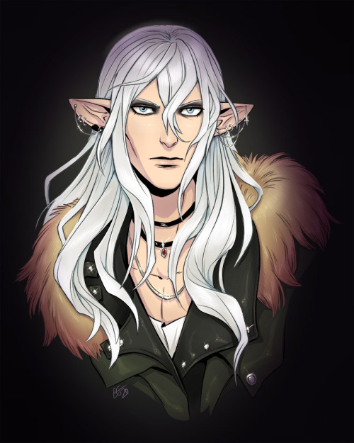 backseatfishing:I have other stuff I need to work on, but this Estinien portrait was sitting at like