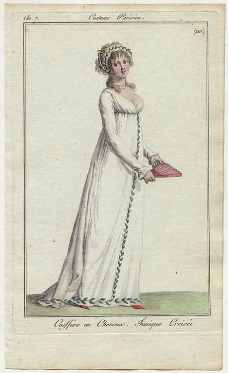 Greek inspired chemise and headress. 1797