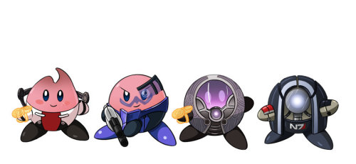 XXX insanelygaming:  Mass Effect Kirbies Created photo