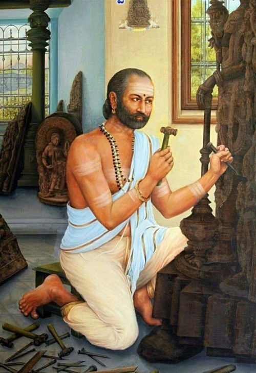 Sthapati at work, indian painting