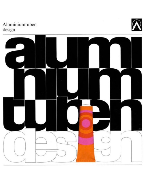 Paul Effert, graphic design for a brochure, featuring the benefits of aluminum for aerosol cans and 