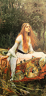 the-writers-ramblings:  literature series → lady of shalott  on either side the