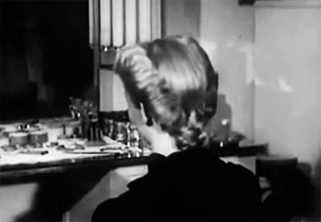 hollywoodlady:      During World War II, Veronica Lake changed her trademark peek-a-boo