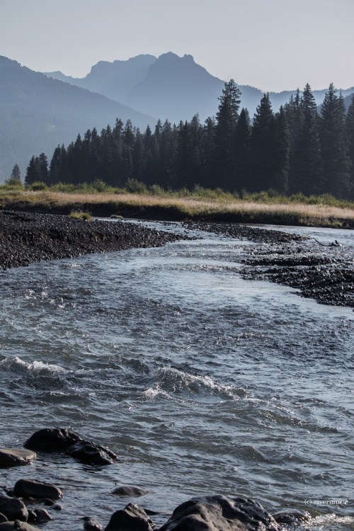 riverwindphotography: View up Soda Butte Creek towards The Thunderer: Absaroka Mountains, northeaste