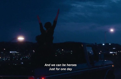 blackheartandeyes:  tumirendidebole:  x  WE CAN BE HEROESJUST FOR ONE DAY 