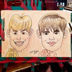 Caricature done today at the Melrose Arts