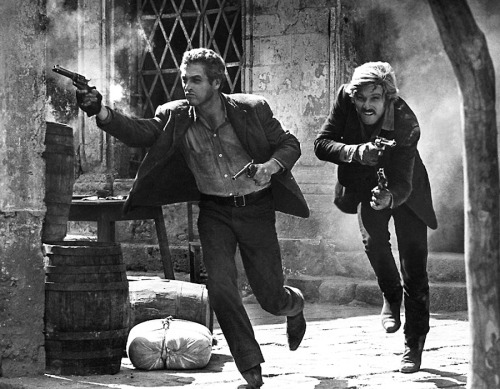 Paul Newman, Robert Redford; production still from George Roy Hill&rsquo;s Butch Cassidy and the