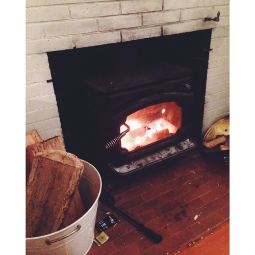 best place to spend a Sunday night. #portland #winter #fire #fireplace #cozy #pacificnorthwest #live